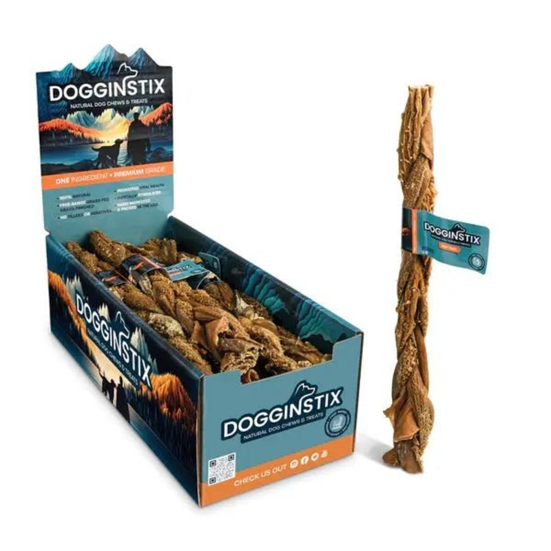 Dogginstix Braided Beef Tripe Sticks for Puppies