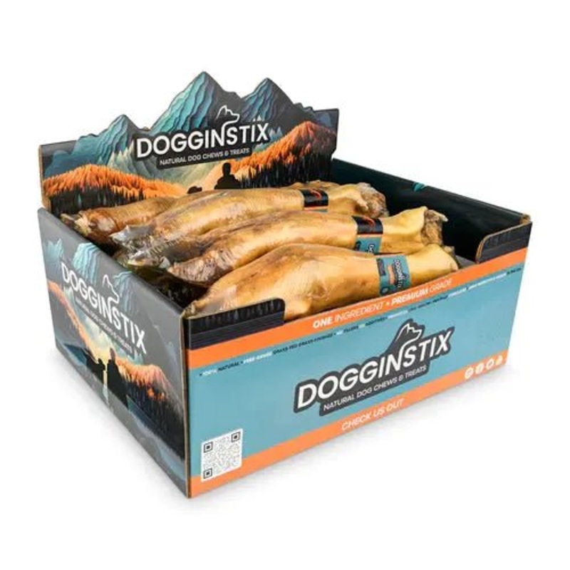 Dogginstix Odor Free Beef Feet – Beef Trotter Dog Chews Case of 20