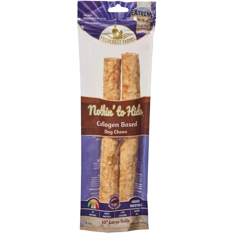 Fieldcrest Farms Nothin To Hide Roll Bacon Dog Treats 10 2pk