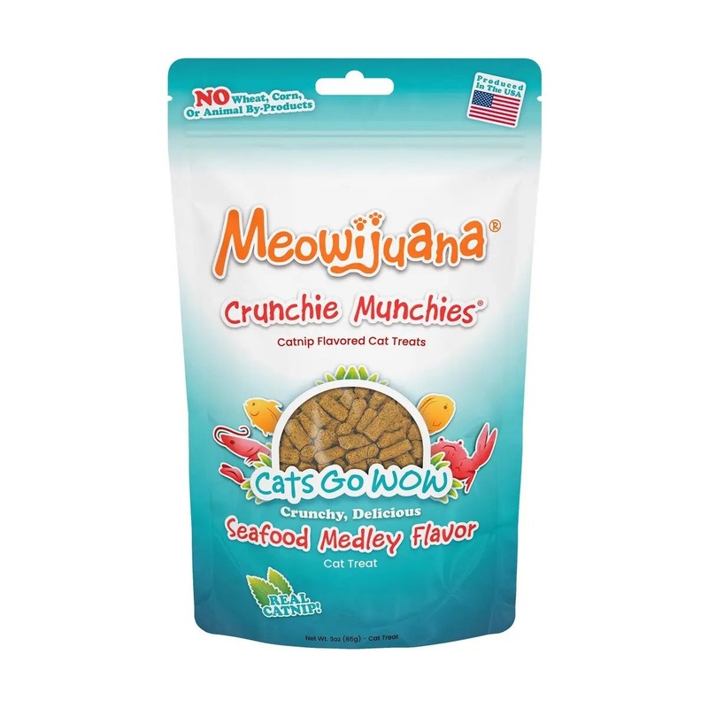 Meowijuana Crunchie Munchie Seafood Medley Cat Treat 3oz