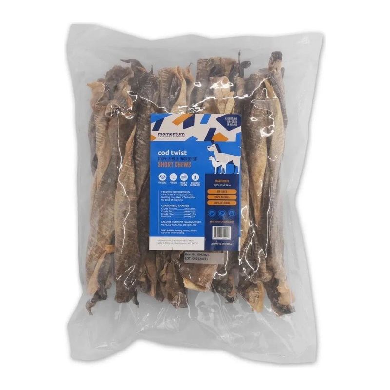 Momentum Carnivore Nutrition Cod Twist Dog Chews