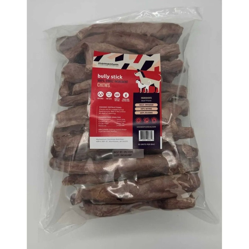 Momentum Carnivore Nutrition Freeze-Dried Bully Sticks Dog Chews 35ct