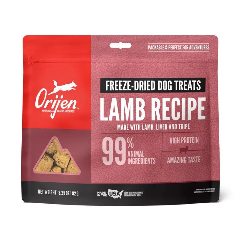 ORIJEN Grass-Fed Lamb Grain-Free Freeze-Dried Dog Treats 3.25 oz