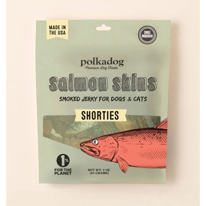 Polkadog Salmon Skin Jerky Dog Treats 3 oz