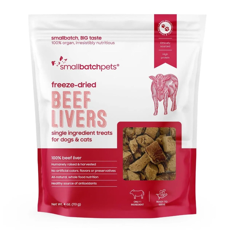 Smallbatch Freeze Dried Beef Liver Dog & Cat Treats 4oz