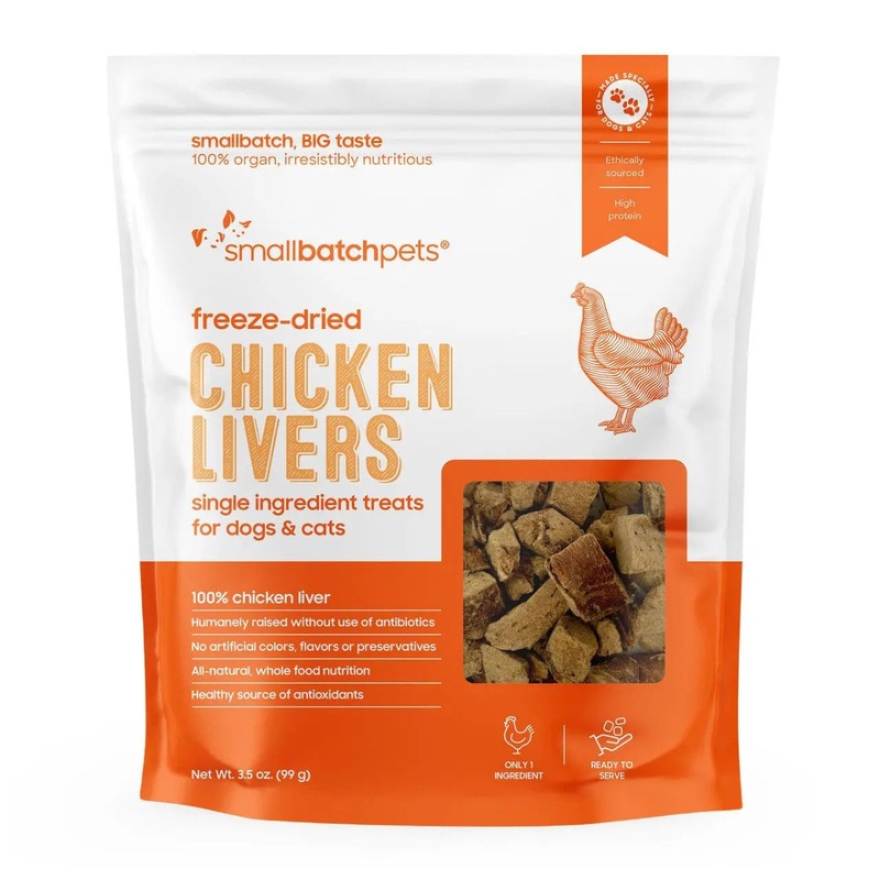 Smallbatch Freeze Dried Chicken Liver Dog & Cat Treats 3.5oz