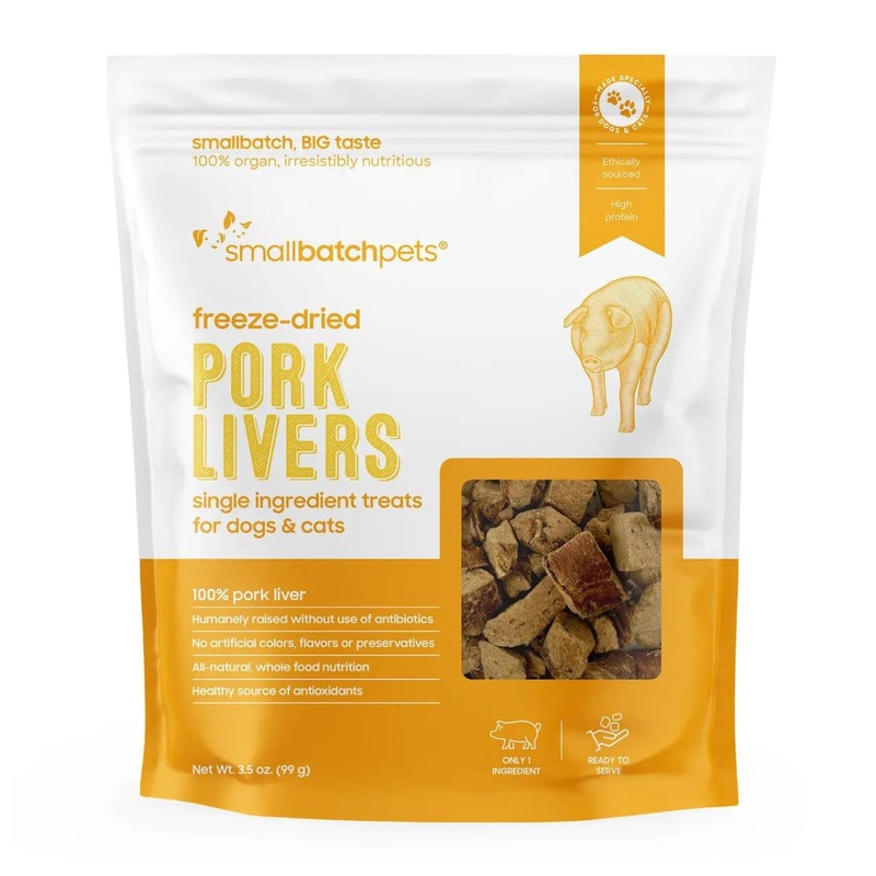 Smallbatch Freeze Dried Pork Liver Dog & Cat Treats 3.5oz