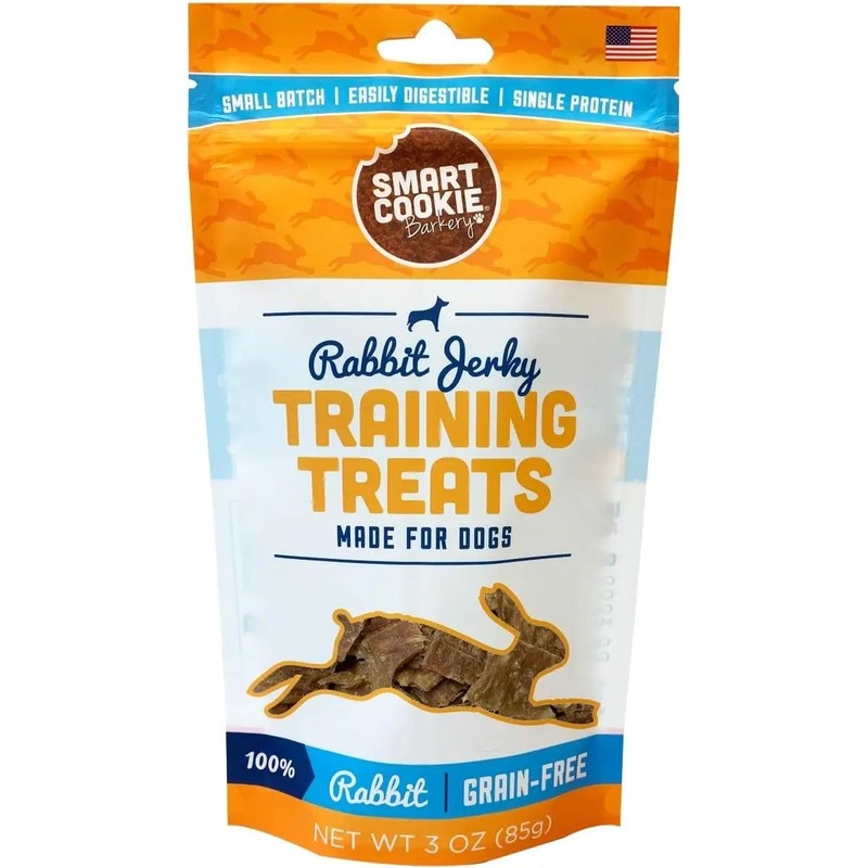 Smart Cookie Rabbit Jerky Dog Treats  Hypoallergenic & Healthy Training Bites