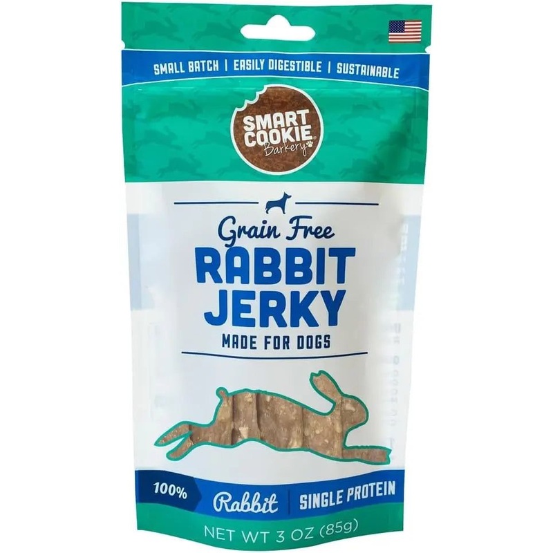Smart Cookie Rabbit Jerky Strips – All-Natural Grain-Free Treats for Dogs & Cats 3oz