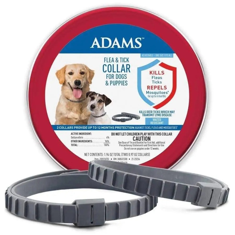 Adams Flea & Tick Collar for Dogs & Puppies 2 pk