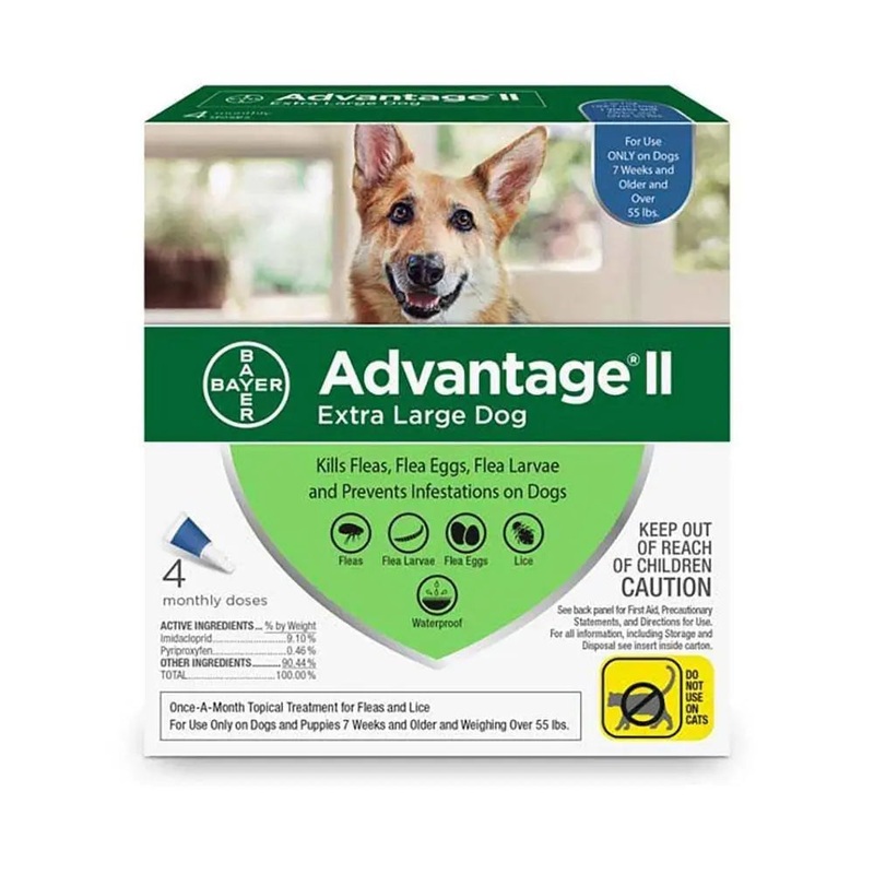 Advantage II Flea Treatment for Extra Large Dog 4 Dose