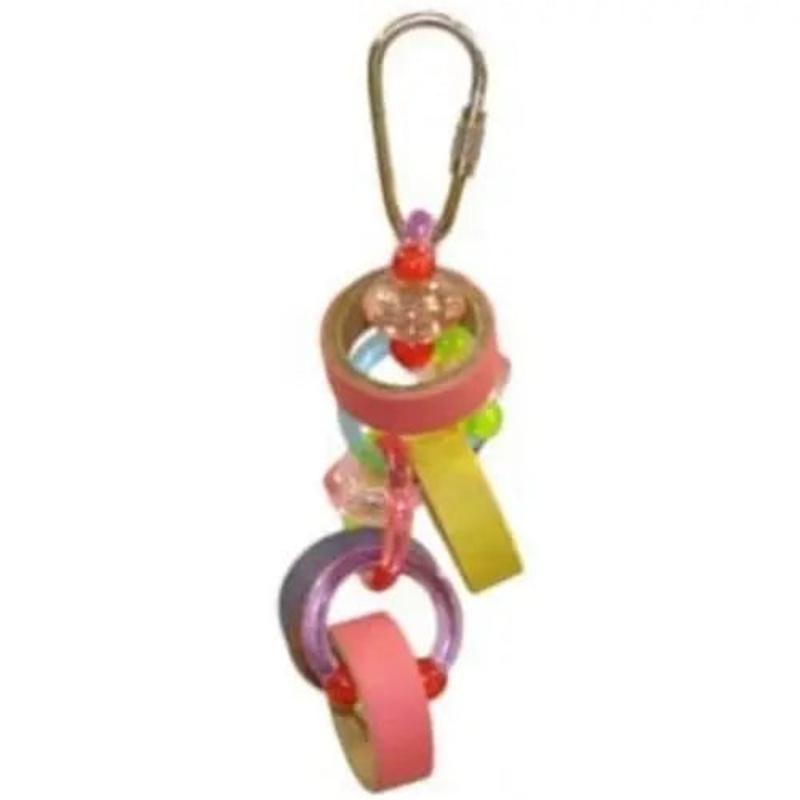 AE Cage Company Happy Beaks Keet Rings Bird Toy