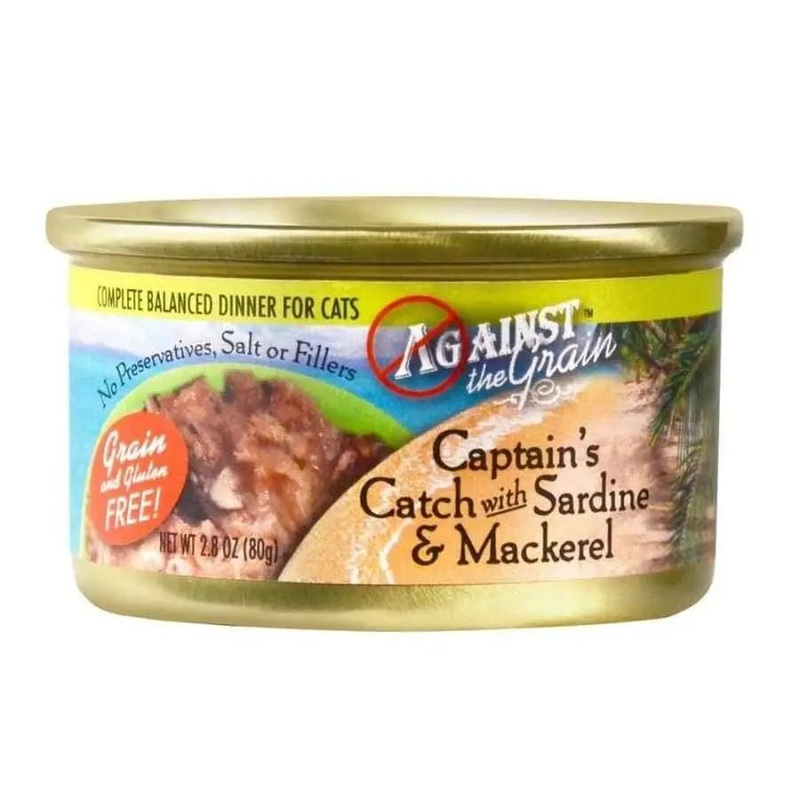 Against the Grain Captain’S Catch Sardine & Mackerel Dinner For Cats 2.8-oz, case of 24