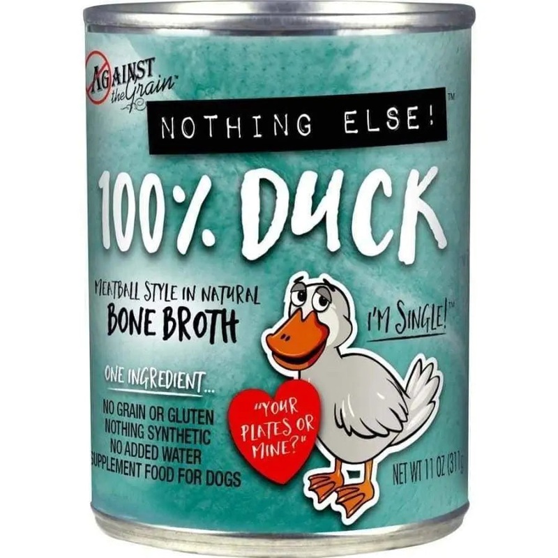 Against the Grain Nothing Else One Ingredient Duck Dog Food 11-oz, case of 12