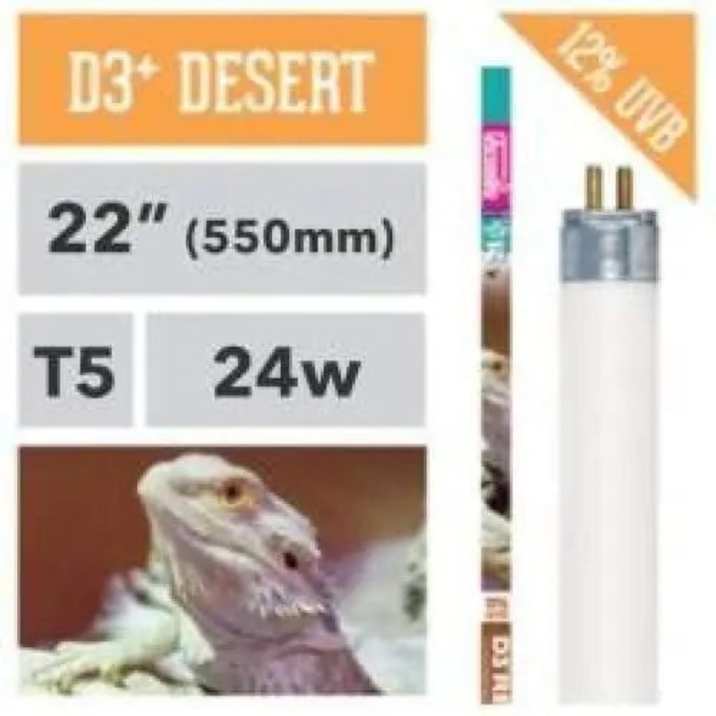 Arcadia D3+ High Output HO T5 Fluorescent Lamp 12% UVB Bulb Desert Lamp Reptile Light