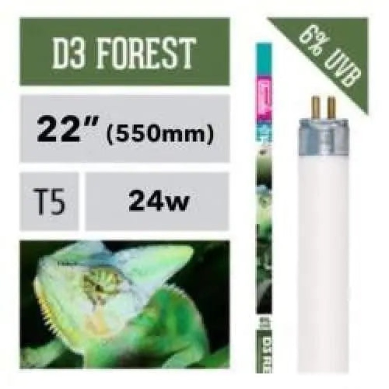 Arcadia D3+ High Output HO T5 Fluorescent Lamp 6% UVB Bulb Forest Lamp Reptile Light