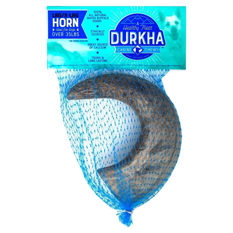 Durkha Natural Water Buffalo Horns for Dogs  Long-Lasting, Natural Dog Treats