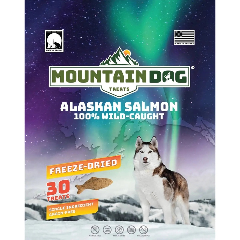 Mountain Dog Treats All Natural Freeze-Dried Salmon Treats for Dogs  Large