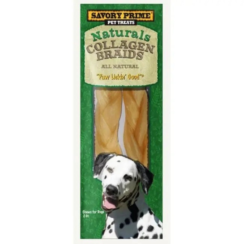 Savory Prime Naturals Collagen Braids  Healthy Chews for Happy Dogs