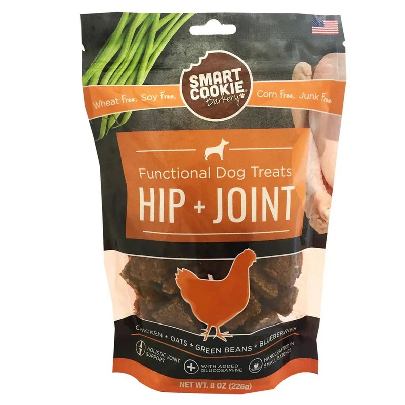 Smart Cookie Hip & Joint Dog Treats  Chicken Biscuits with Glucosamine for Senior Dogs  8oz