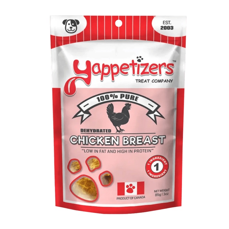 Yappetizers Dehydrated Chicken Breast Dog Treats