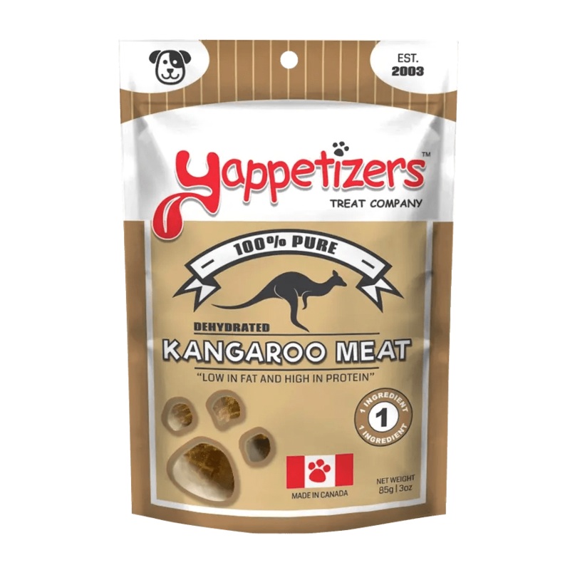 Yappetizers Dehydrated Kangaroo Dog Treat 3 oz
