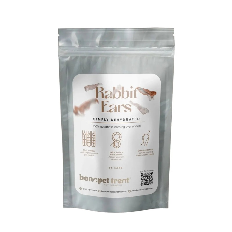 Bonapet Rabbit Ears – High-Protein, Low-Fat Digestive Support Treats