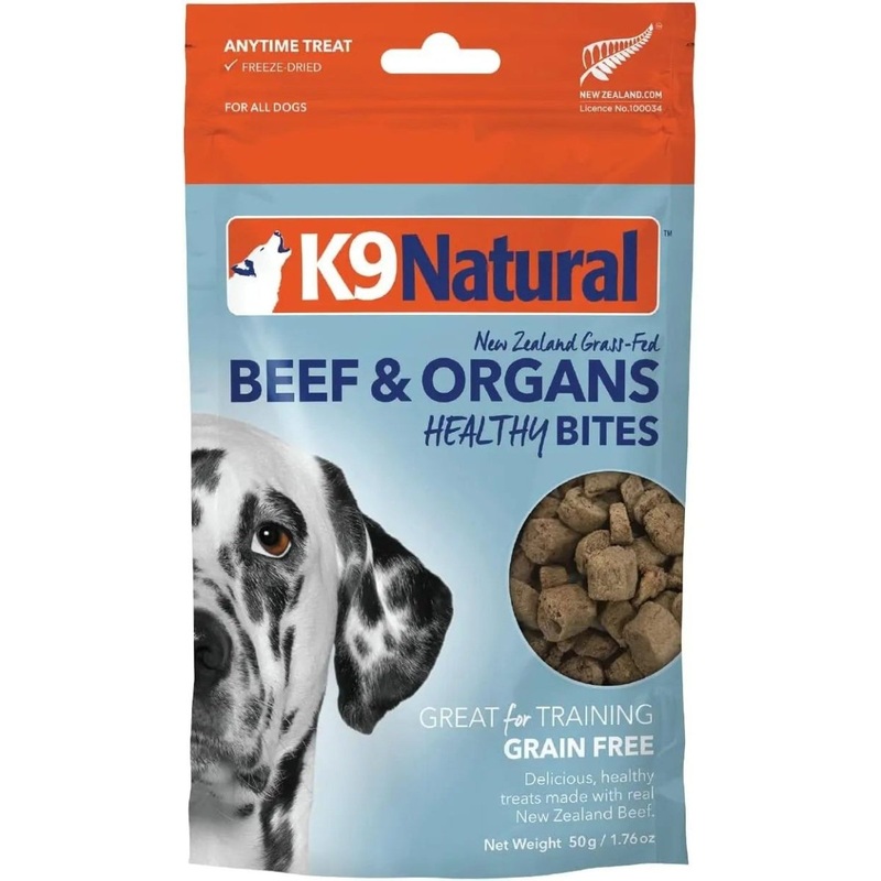 K9 Natural Healthy Bites Beef & Organs Freeze-Dried Dog Treats 1.76oz