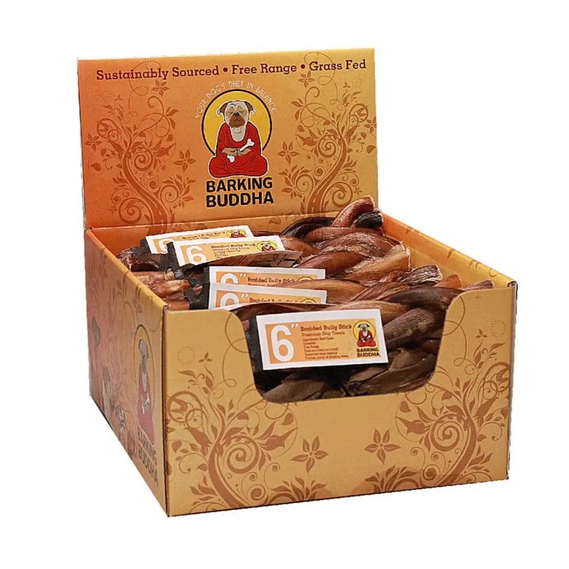 Barking Buddha Braided Bully Stick 6 – Case of 30
