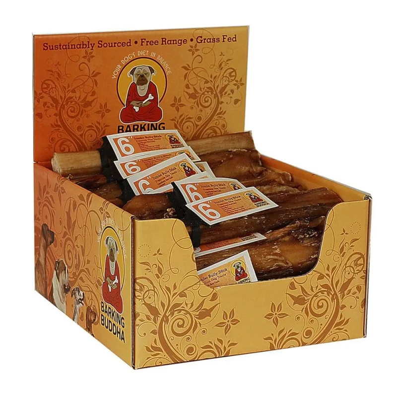 Barking Buddha Jumbo Bully Stick 6 – Case of 25