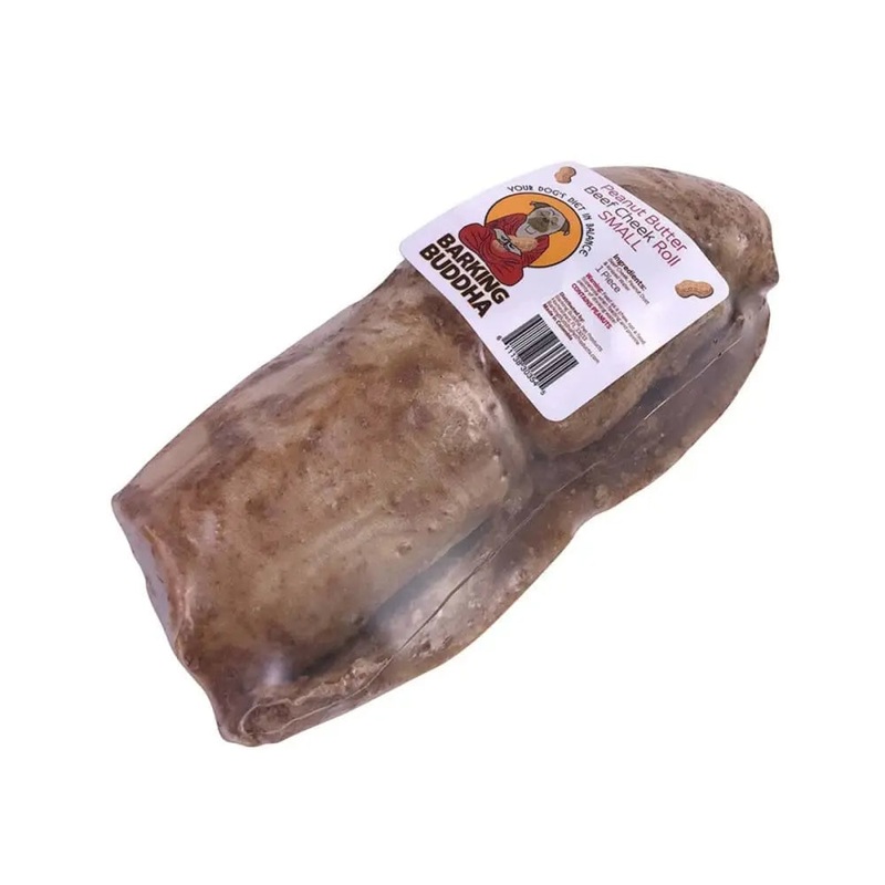 Barking Buddha Peanut Butter Beef Cheek Roll Small – Case of 24