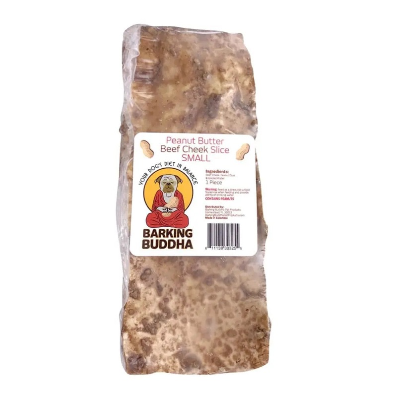Barking Buddha Peanut Butter Beef Cheek Slice Small – Case of 30