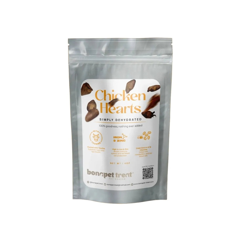 Bonapet Chicken Hearts – All-Natural High-Protein Treat