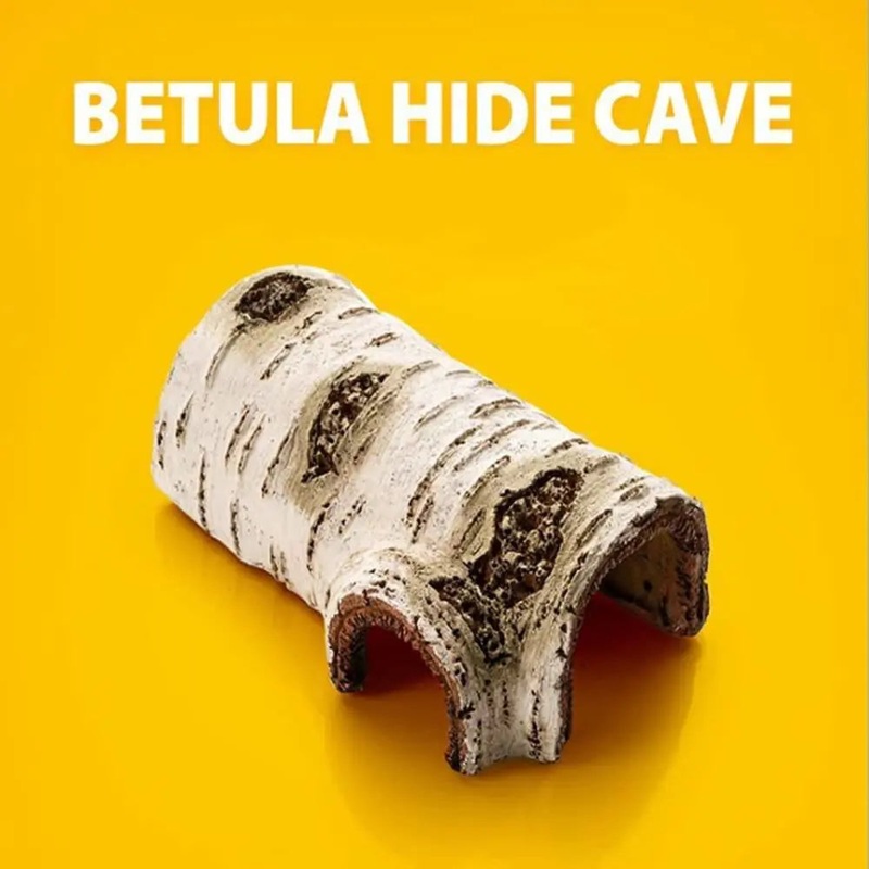 Reptile Habitat Resin Ornament Hideout Cave Bark Bend Leopard Gecko Spider Snake Turtle