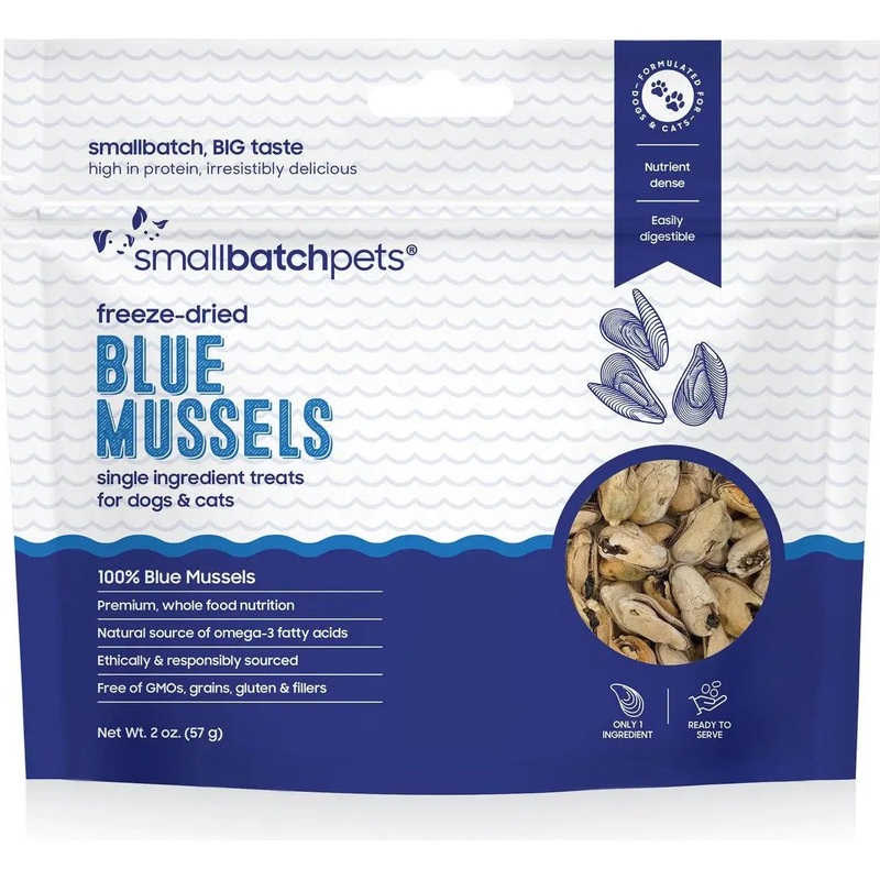 Smallbatch Pets Freeze-Dried Blue Mussels Dog & Cat Treat 2oz