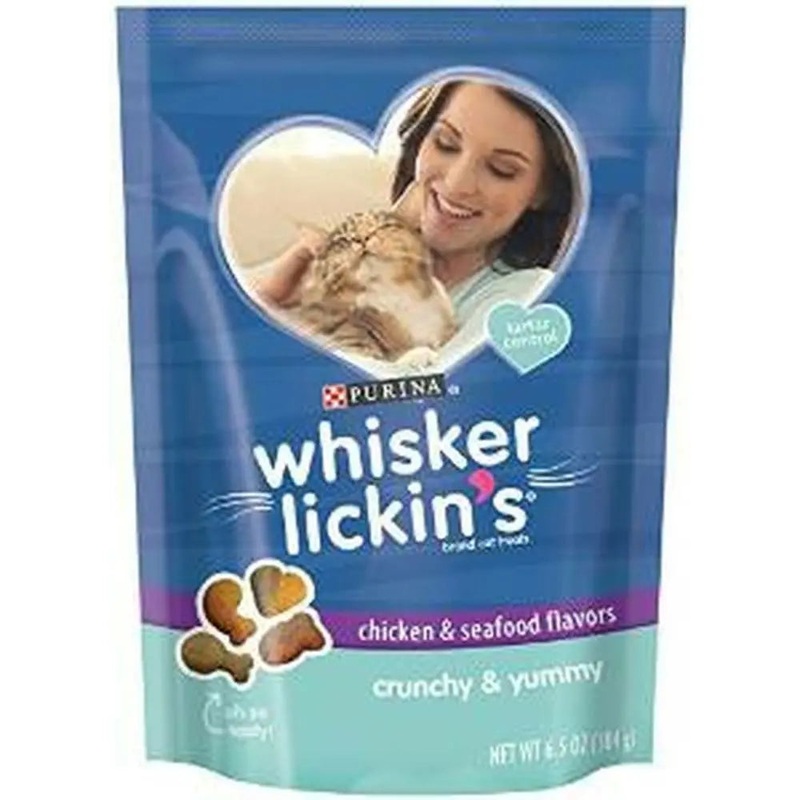 Whisker Lickin’s Crunchy Chicken & Seafood Cat Treats 6.5 oz