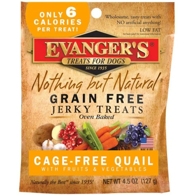 Evanger’s Nothing But Natural Quail Jerky Dog Treats 4.5 oz