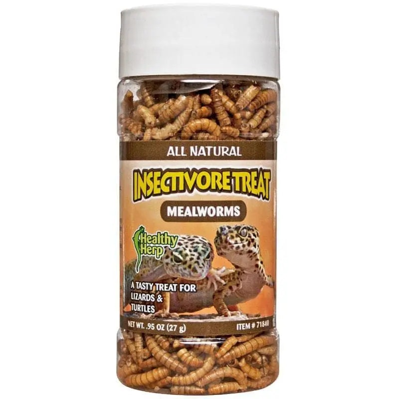 Healthy Herp Insectivore Reptile Treat Mealworms 0.95-Ounce