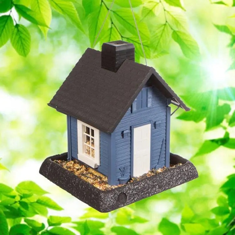Blue Cottage Birdfeeder