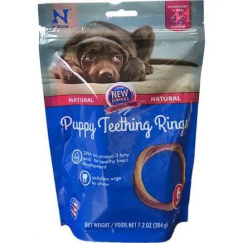 N-Bone Puppy Teething Rings Blueberry Flavor