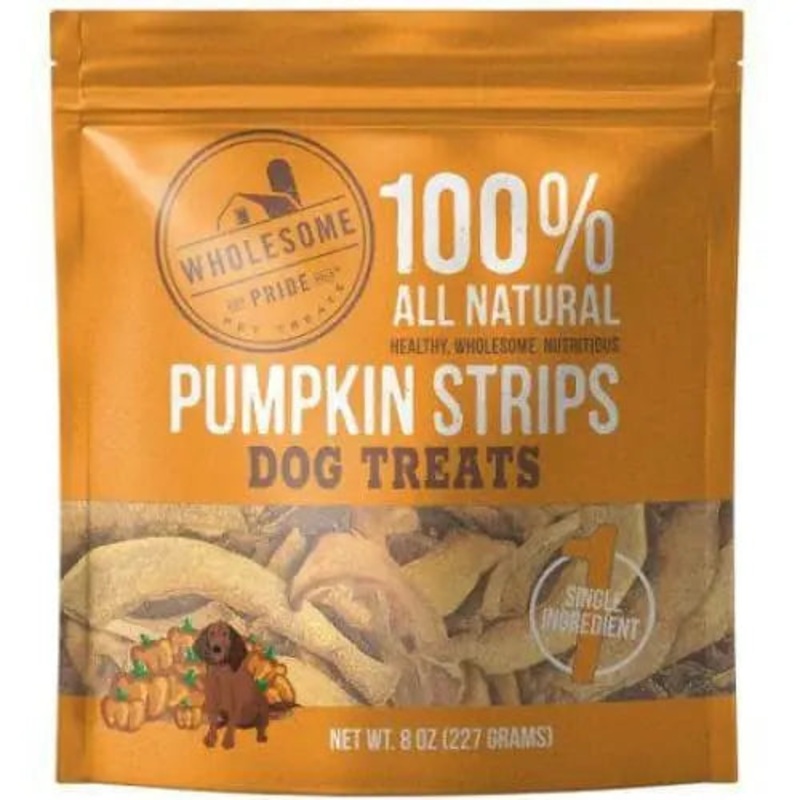 Wholesome Pride Pumpkin Strips Dog Treats