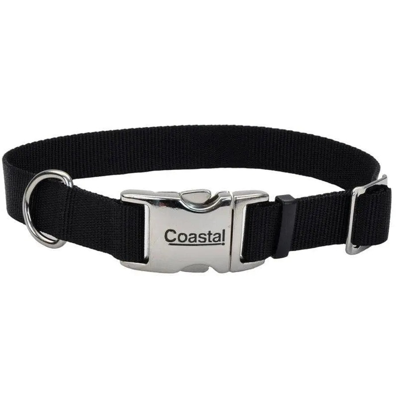 Coastal Adjustable Nylon Dog Collar with Titan Metal Buckle