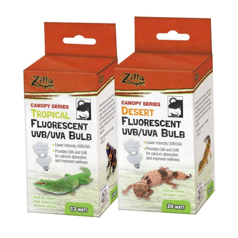 Zilla Canopy Series Fluorescent UVB/UVA Bulbs