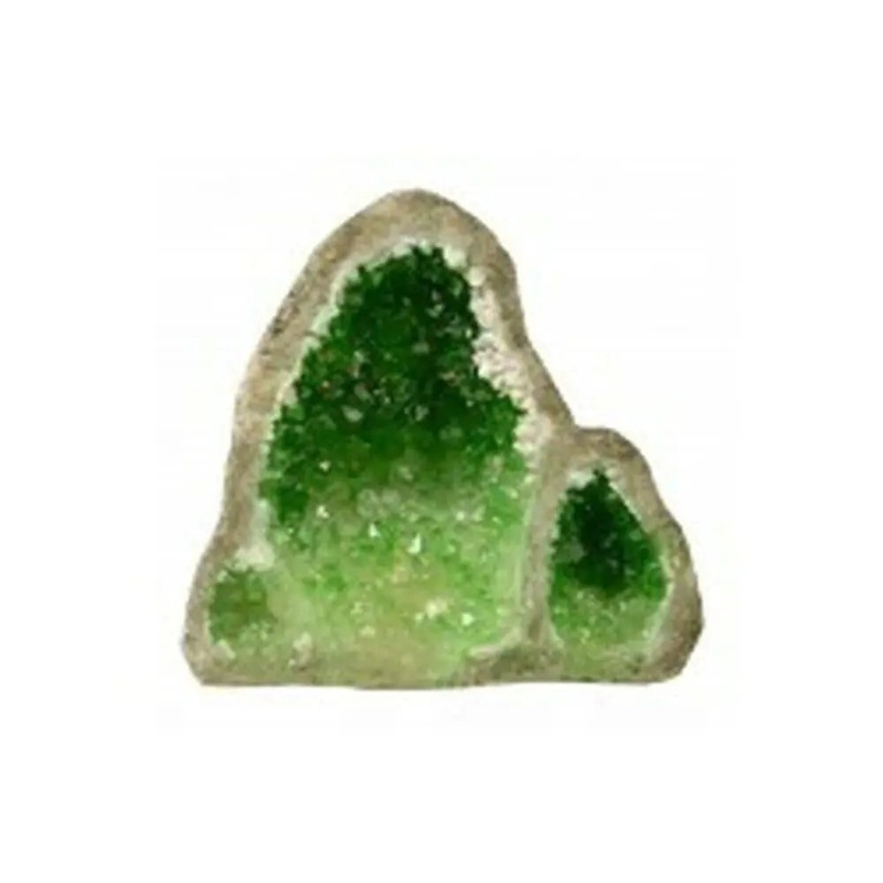 Blue Ribbon Exotic Environments Green Glow In The Dark Geode Stone