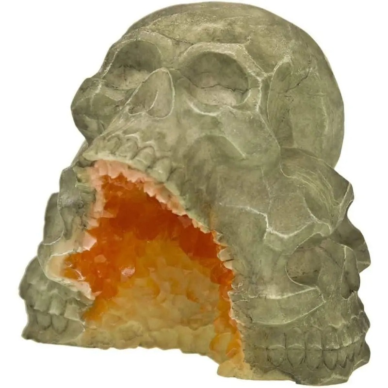 Blue Ribbon Exotic Environments Skull Mountain Geode Stone