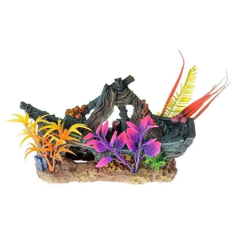 Blue Ribbon Exotic Environments Sunken Ship Floral Ornament