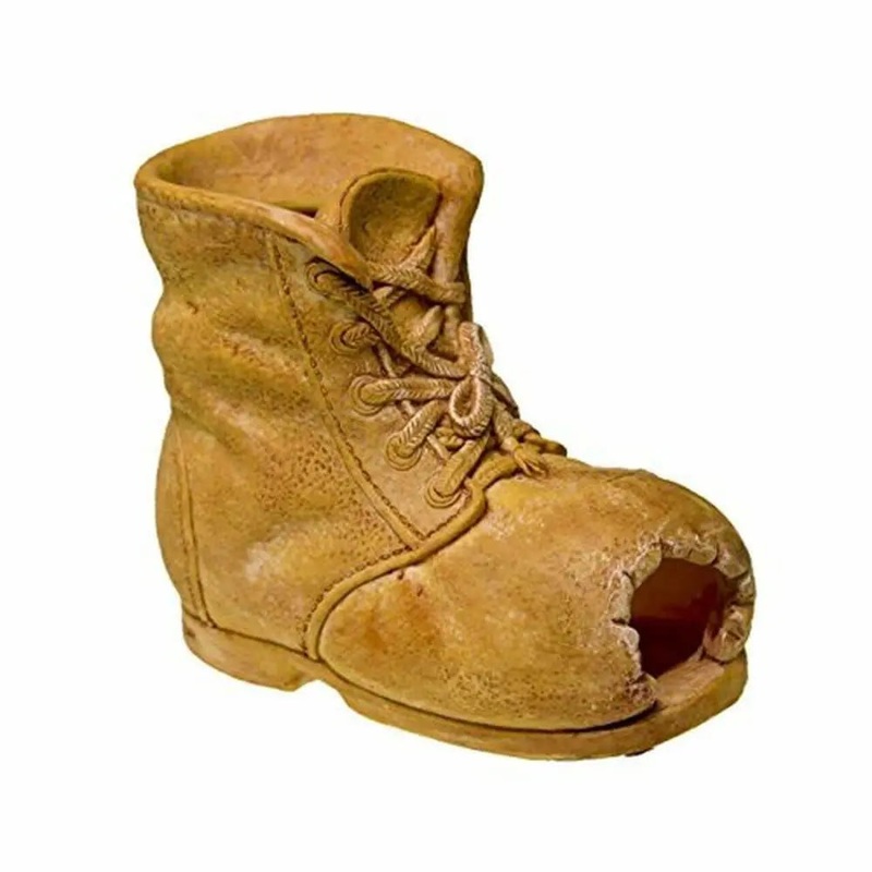 Blue Ribbon Exotic Environments Terra Cotta Swim-thru Boot Aquarium Decorations