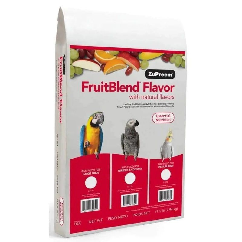 ZuPreem FruitBlend with Natural Flavor Pelleted Bird Food for Medium Birds