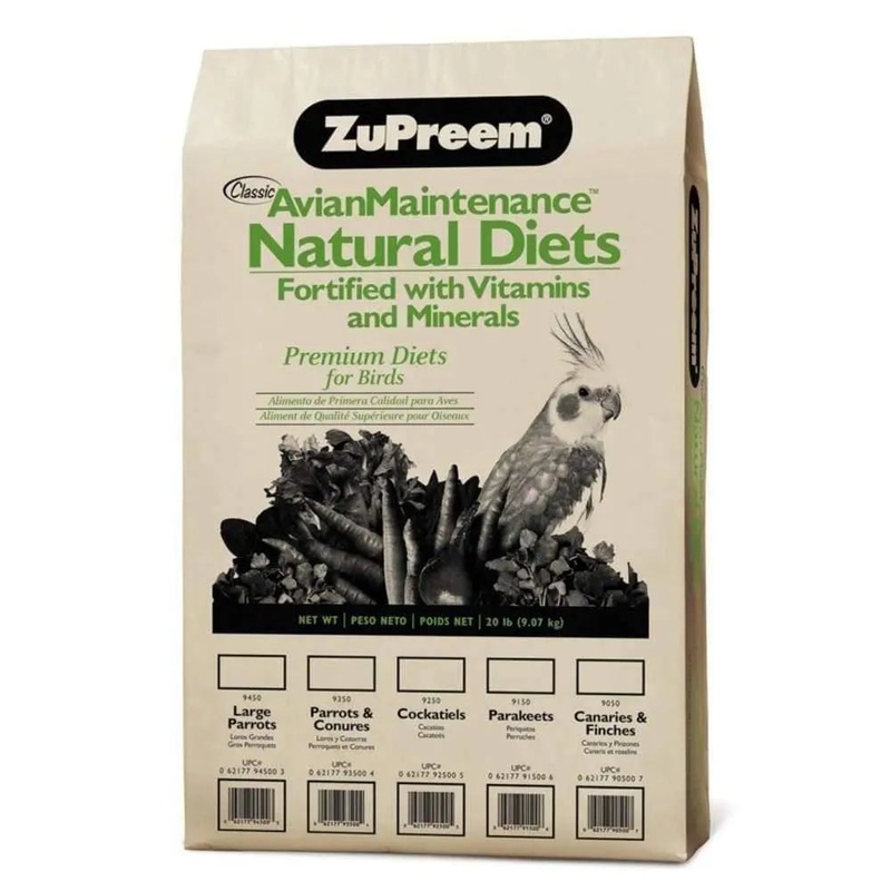 ZuPreem Natural Pelleted Bird Food for Large Birds 20 lb