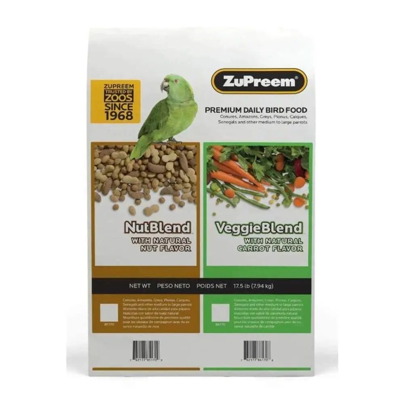 ZuPreem NutBlend with Natural Nut Flavor Pelleted Bird Food for Parrots and Conures